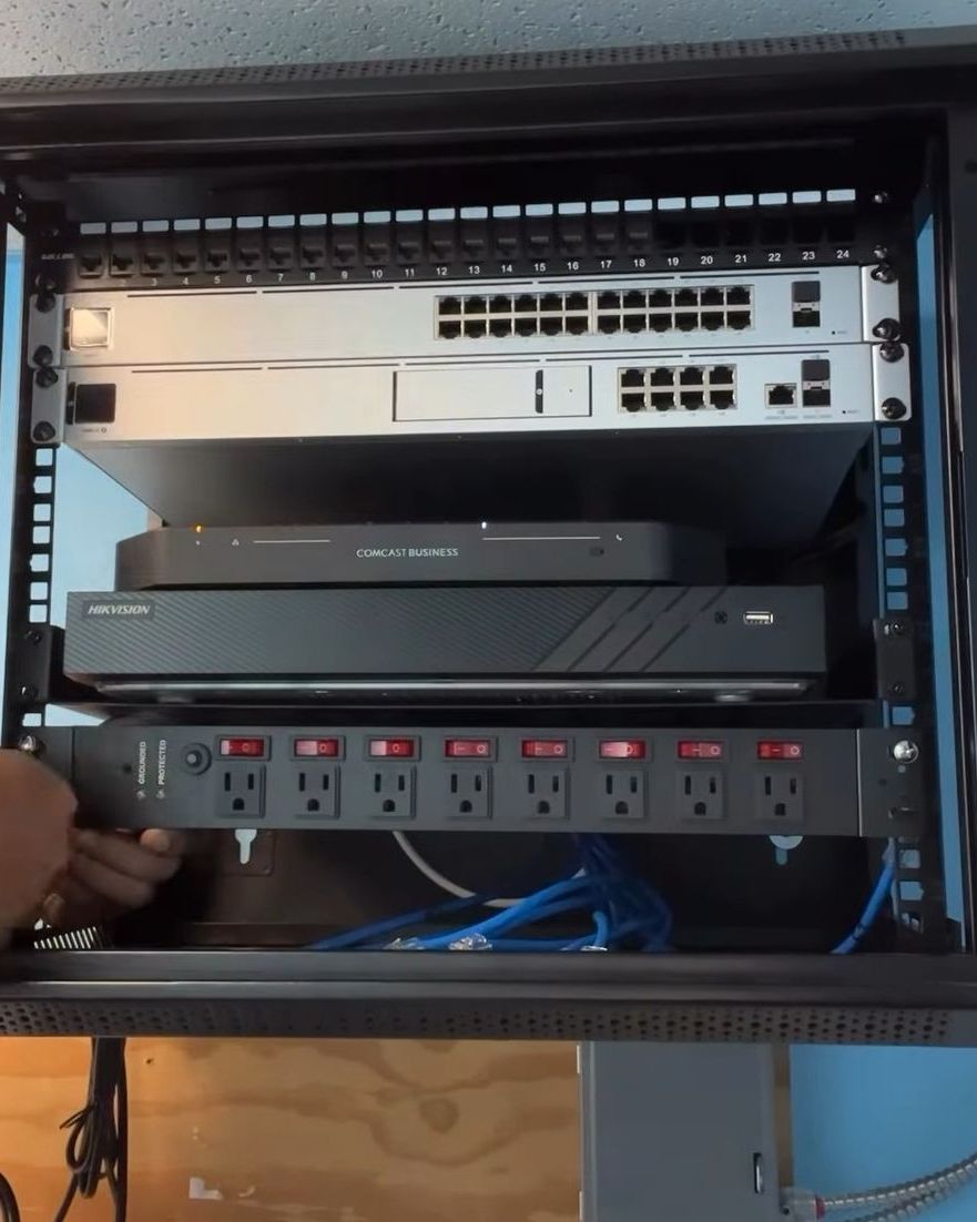 Rack de red terminado