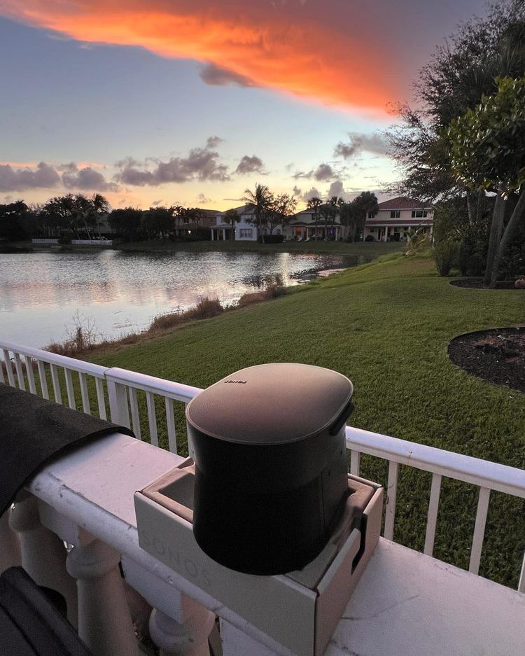 Audio Sonos en una terraza